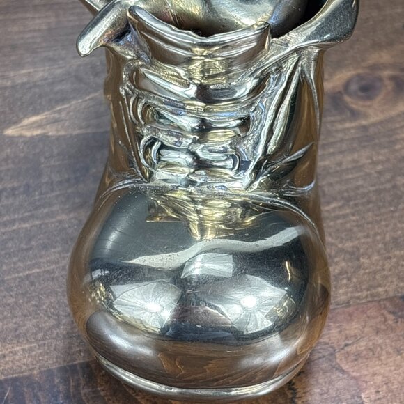 Vintage Brass Cat in Boot Figurine Solid Brass Kitten Sculpture for Cat Lover - Picture 9 of 15